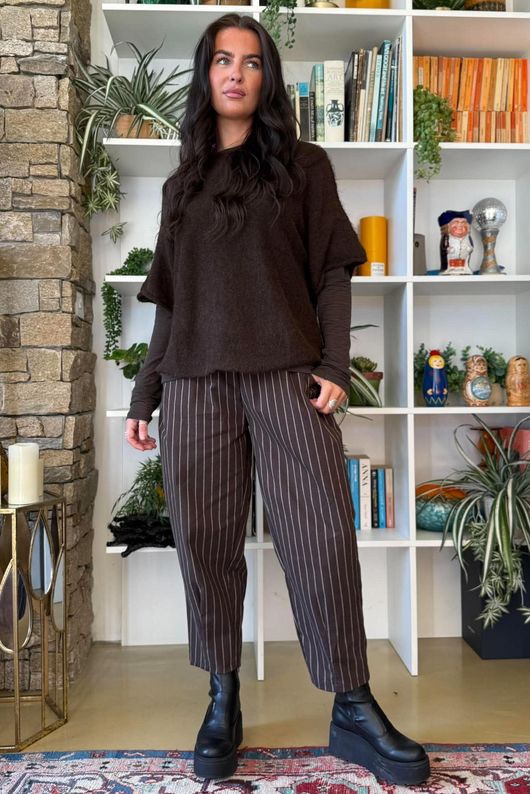 Clemmie Box Knit Coffee Bean Marl